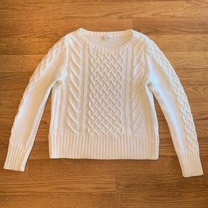 GAP Womens Cable-knit Sweater Beige Sz M